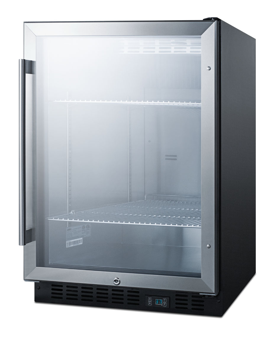 Built-in undercounter commercial beverage center w/SS interior, lock, and digital thermostat
